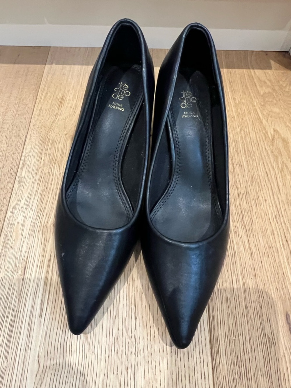 Moda italiano 37 Black Pointed heels